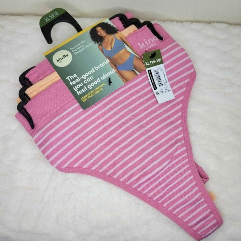 Women's Seamless Thongs 3 Pack Size XL